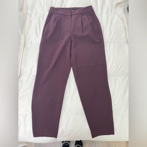 Super high waisted ankle pants from Express size 2R in dark purple